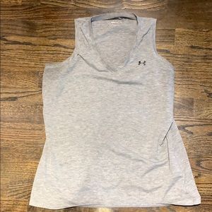 Gray under armor tank